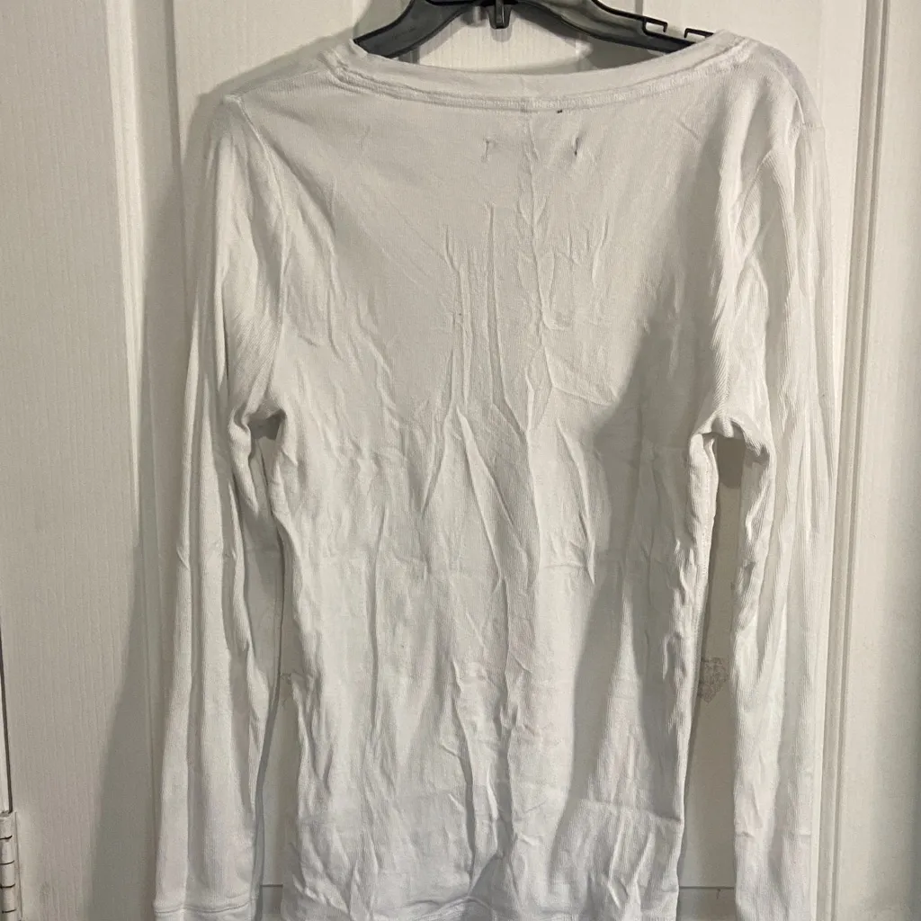Prince & Fox Women's White Long Sleeve Tee Size XL - Image 3