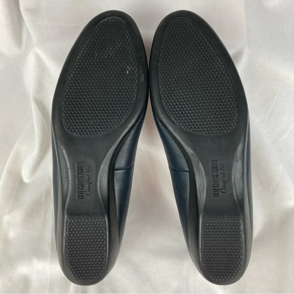 Vintage Red Cross Shoes Ezee Navy Blue Slip - Image 7