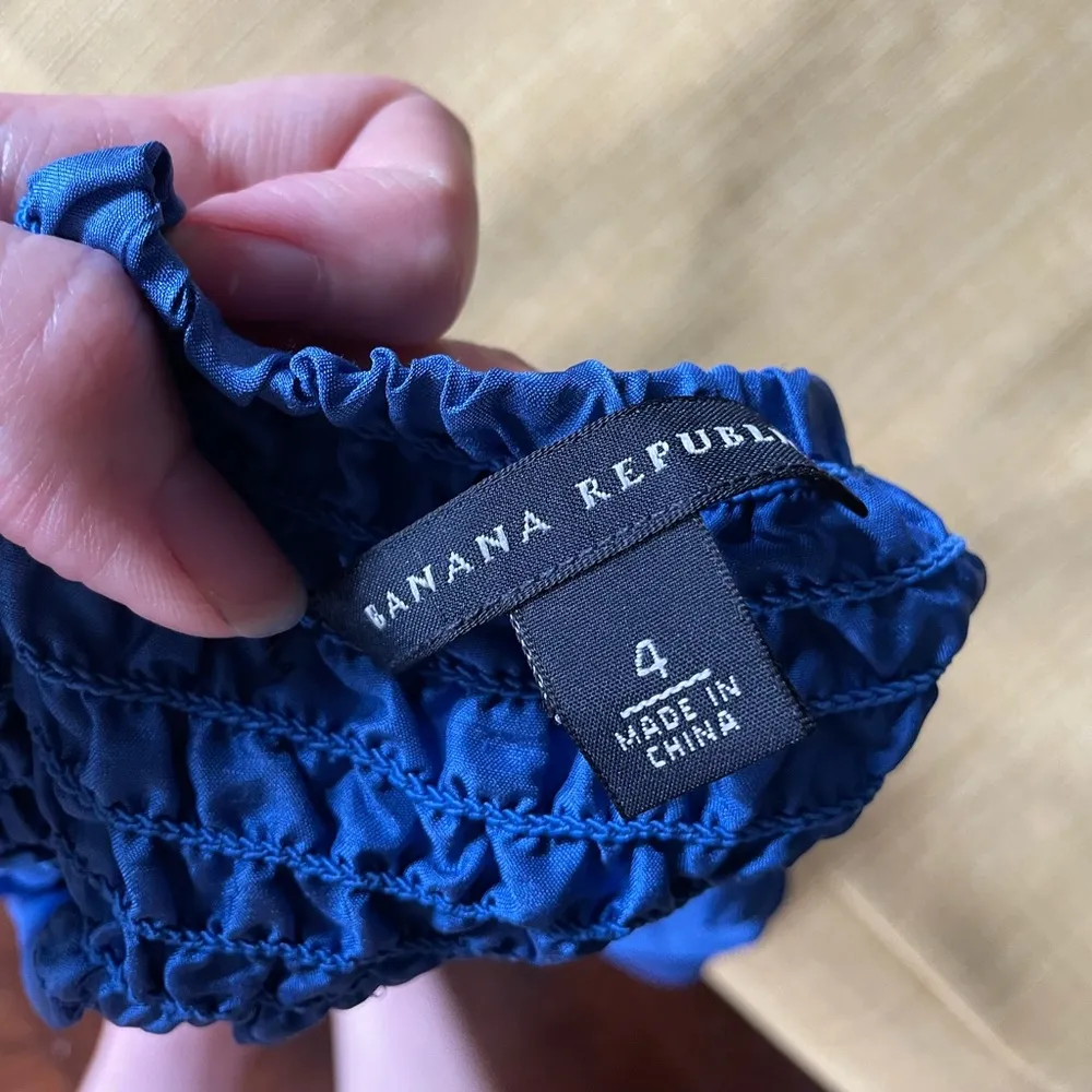 Y2K vintage 100% silk dress halter periwinkle blue party dress banana republic - Image 7