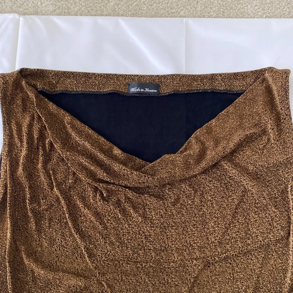 Made in Heaven Brown Cowl Neck Top Size 2X - Image 3