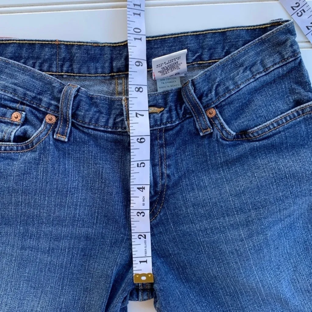 Lucky Brand Dungarees Mid Rise Flare SOHO dark blue denim Jeans Size 4 - Image 8