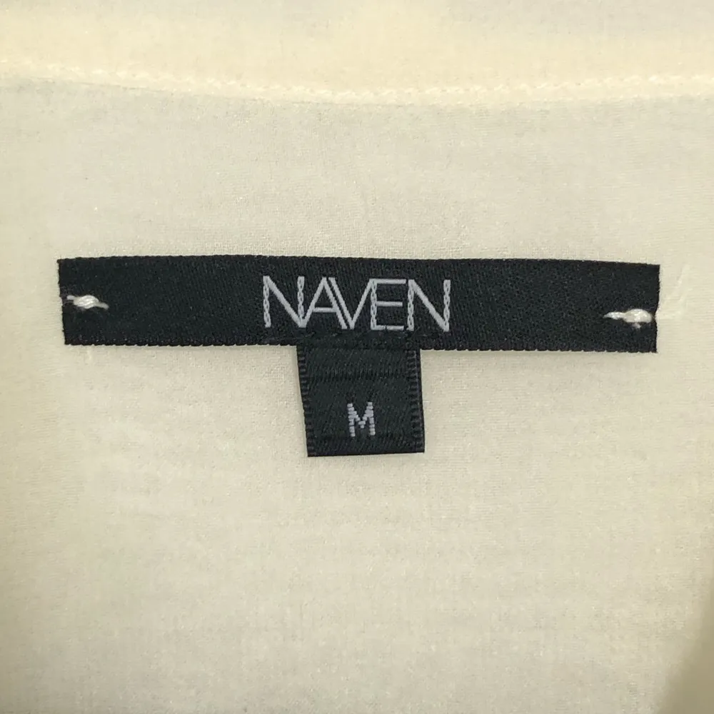 NAVEN sheer button down color block silk blouse - Image 3