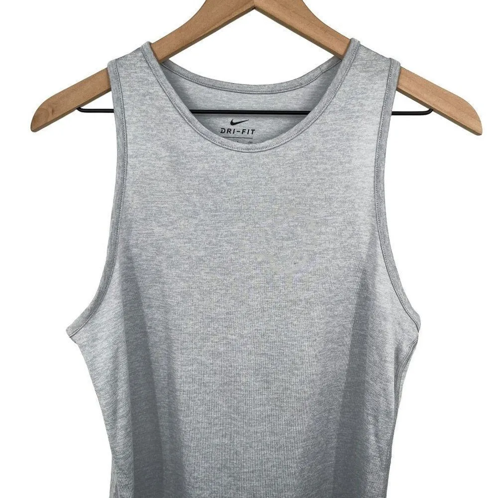 Nike Dry Training Tank Top Dri-Fit Sleeveless Athletic Workout Wolf Gray - Image 4