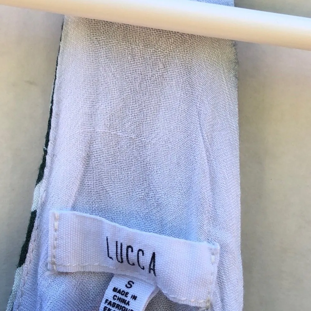 Lucca Couture  Womens size small Green Leaf print Racerback V-neck dress - Image 17