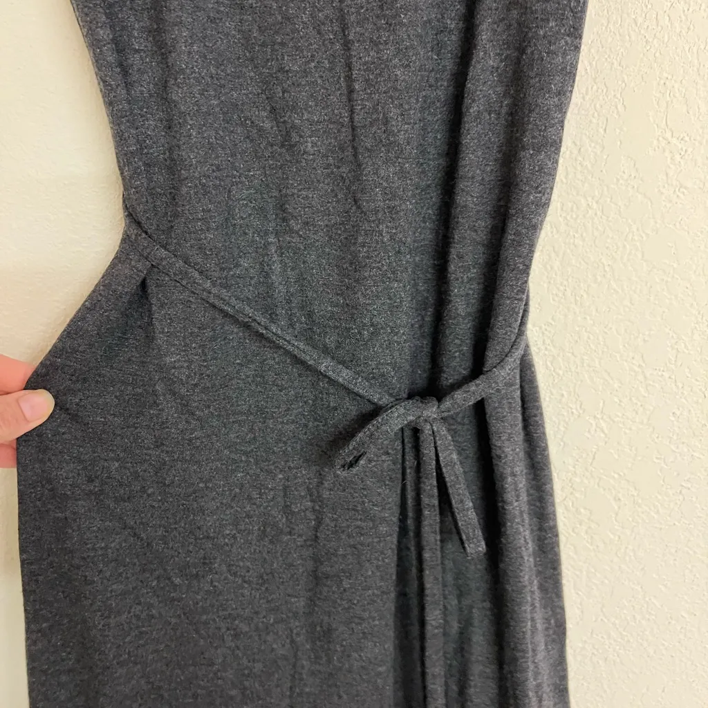 Dark gray Maxi Dress modal spandex dress large - Image 4