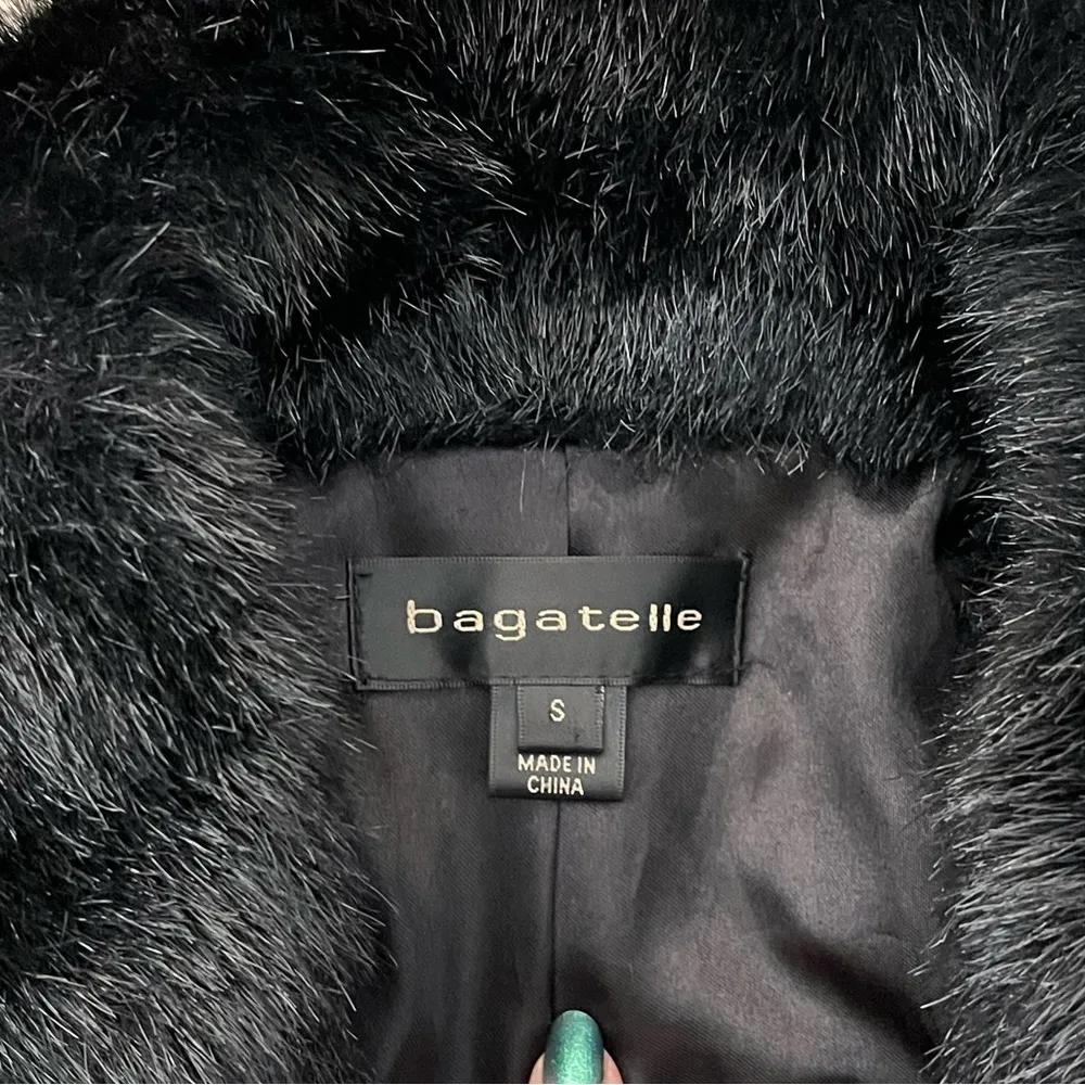 Bagatelle Faux Fur Shrug Bolero Jacket Coat Black S Small - Image 5