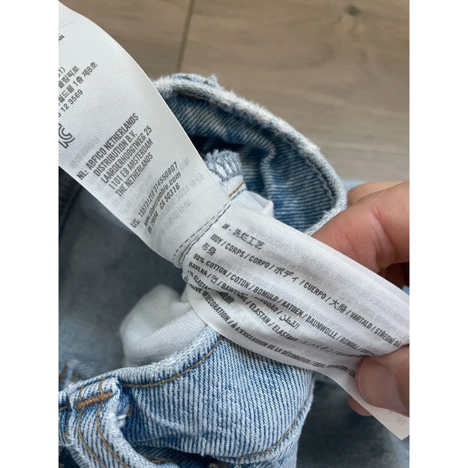 Abercrombie & Fitch The Dad Crossover Waist High Rise Jeans Size 27 / 4S READ - Image 8