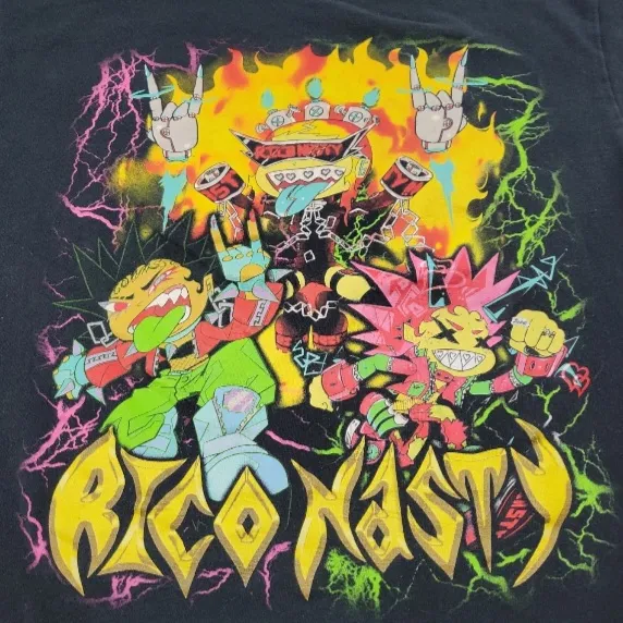 Shirt Size Medium Anime Rico Nasty Rock & Roll Graphic Print T-Shirt Unisex T-Shirt - Image 3