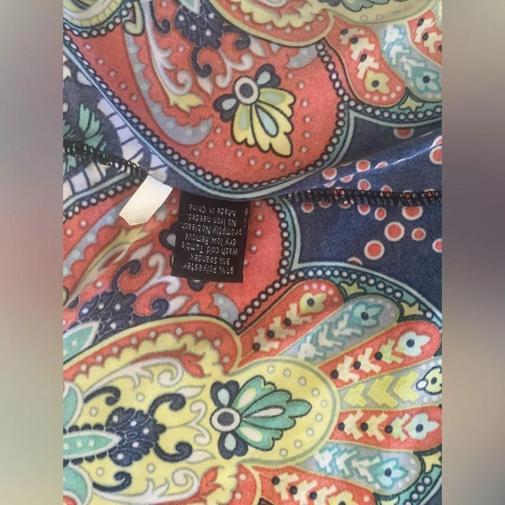 WinWin Convertible Maxi Skirt / Strapless Dress Multicolor Paisley Floral L-XL - Image 12