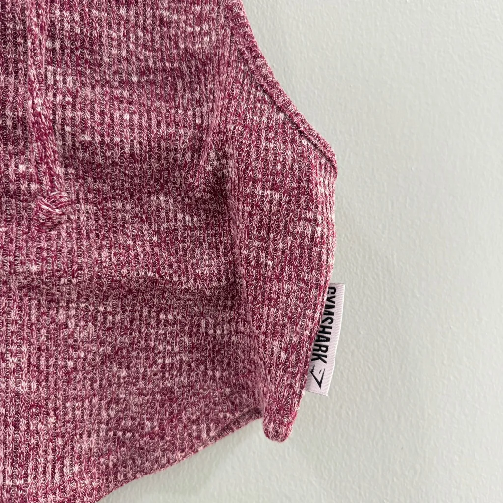 Gymshark Slounge Crop Top Tank Maroon Medium - Image 2