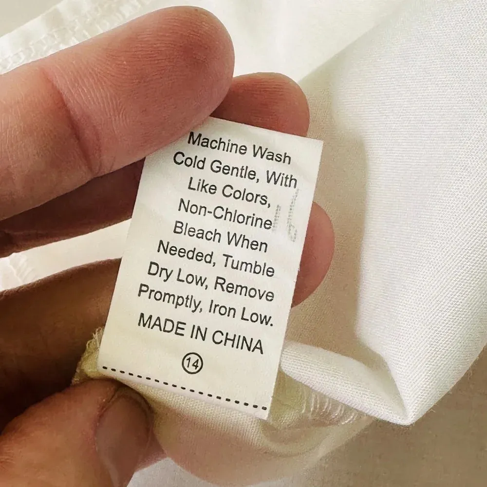 SHEIN Long Sleeve White Button Down Shirt Normcore Size M - Image 10