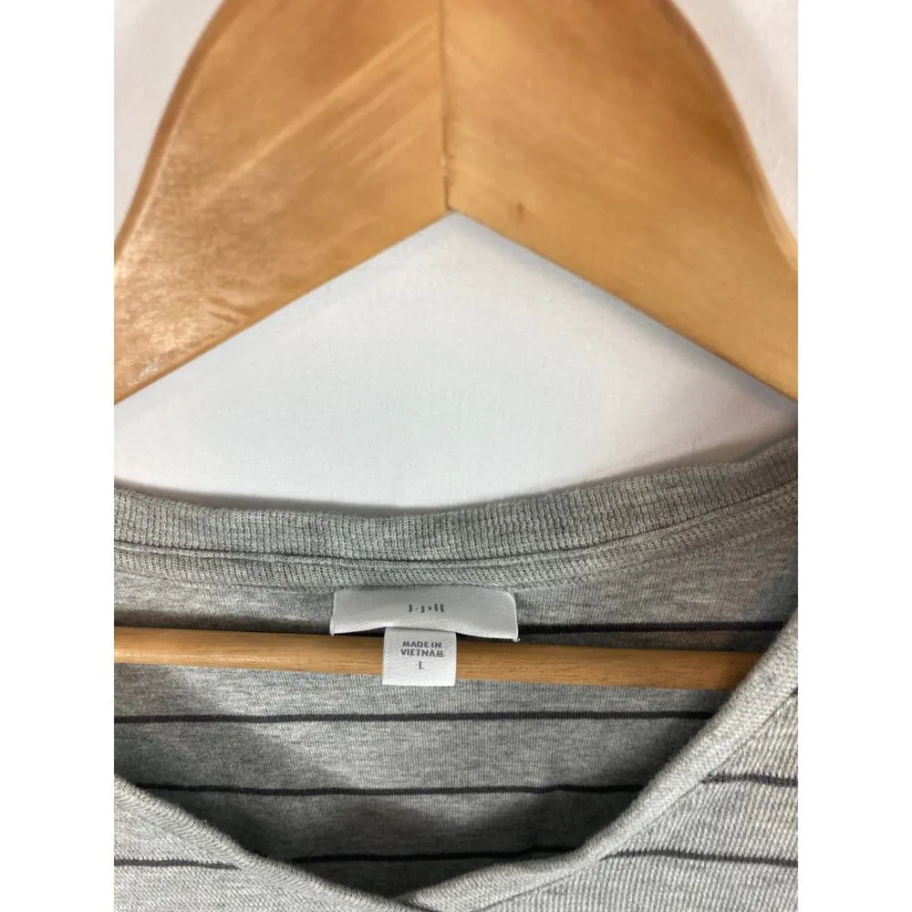 J Jill Striped V Neck Sweater Size Large - Image 3