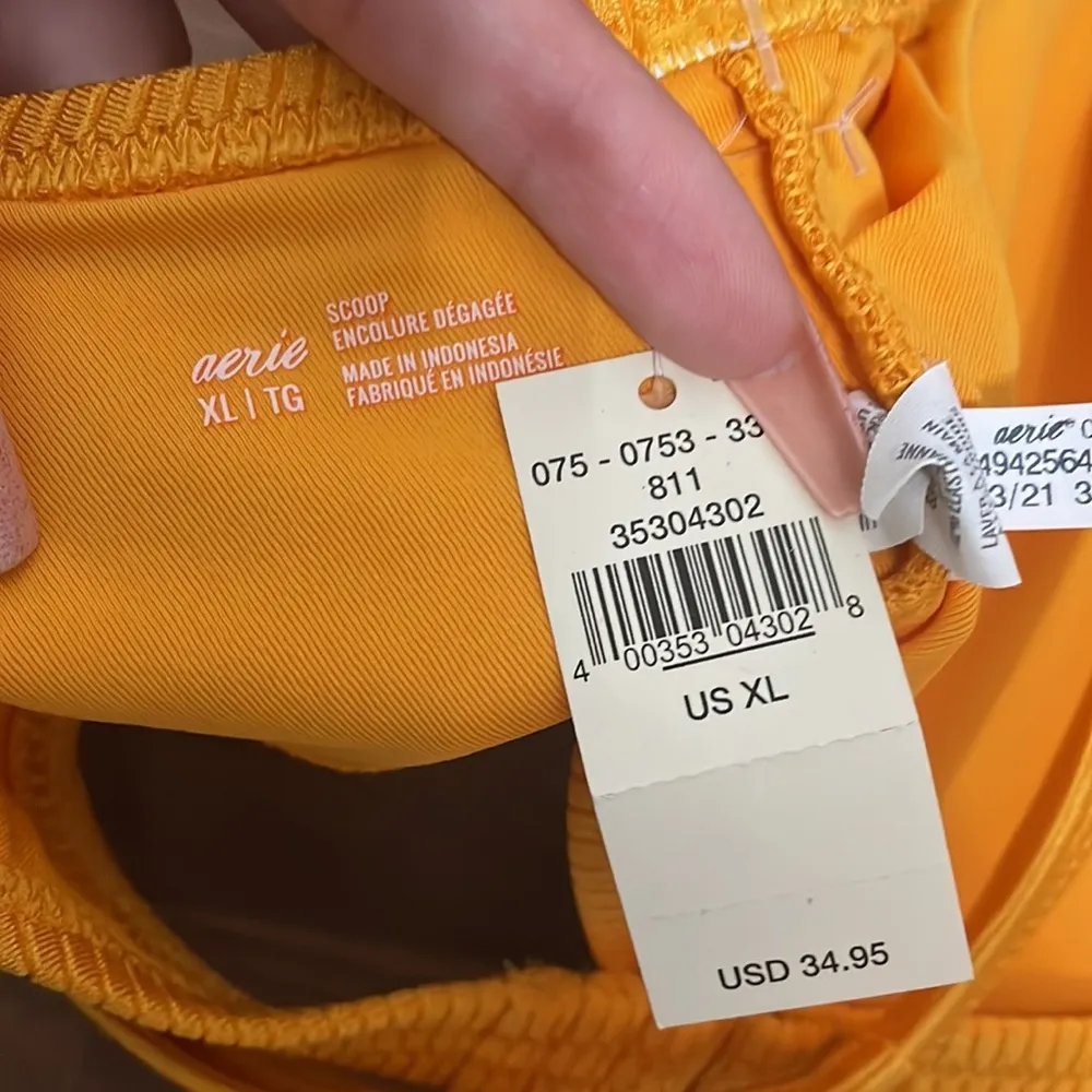 💙💖 NWT Aerie Ribbed Shine Bikini Top - Image 4