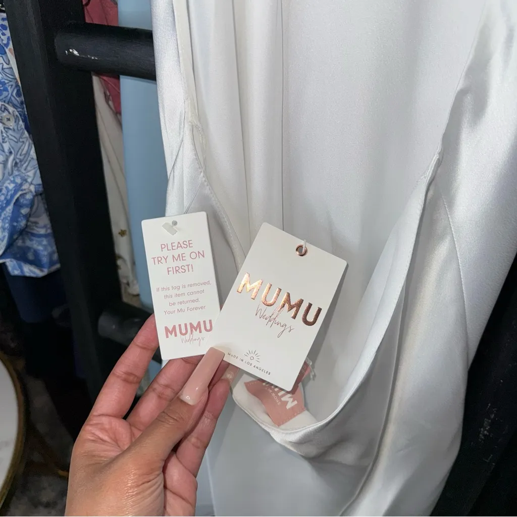 Show Me Your Mumu Jasmine Halter Mini Dress Ivory Luxe Satin - Image 12