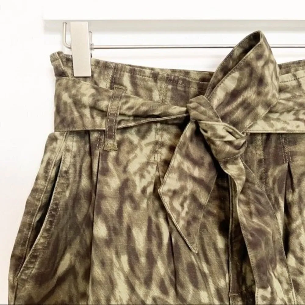 NWT Good American Tie Waist Trouser Pants in Jungle Green‎ Contemporary Size 25 - Image 6