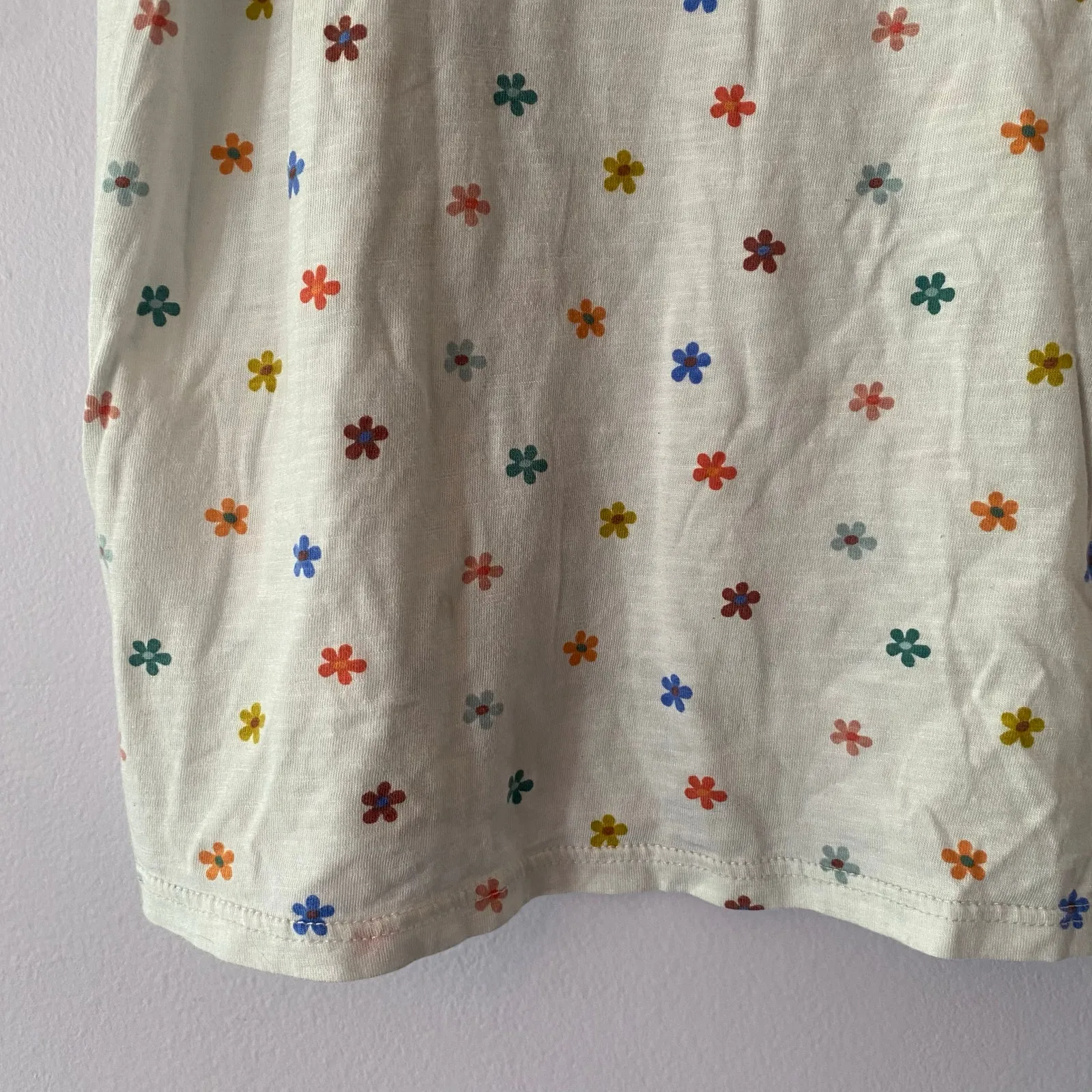 Marine Layer Daisy Swing White Floral Short Sleeve Tee T-Shirt Women's Medium - Image 5