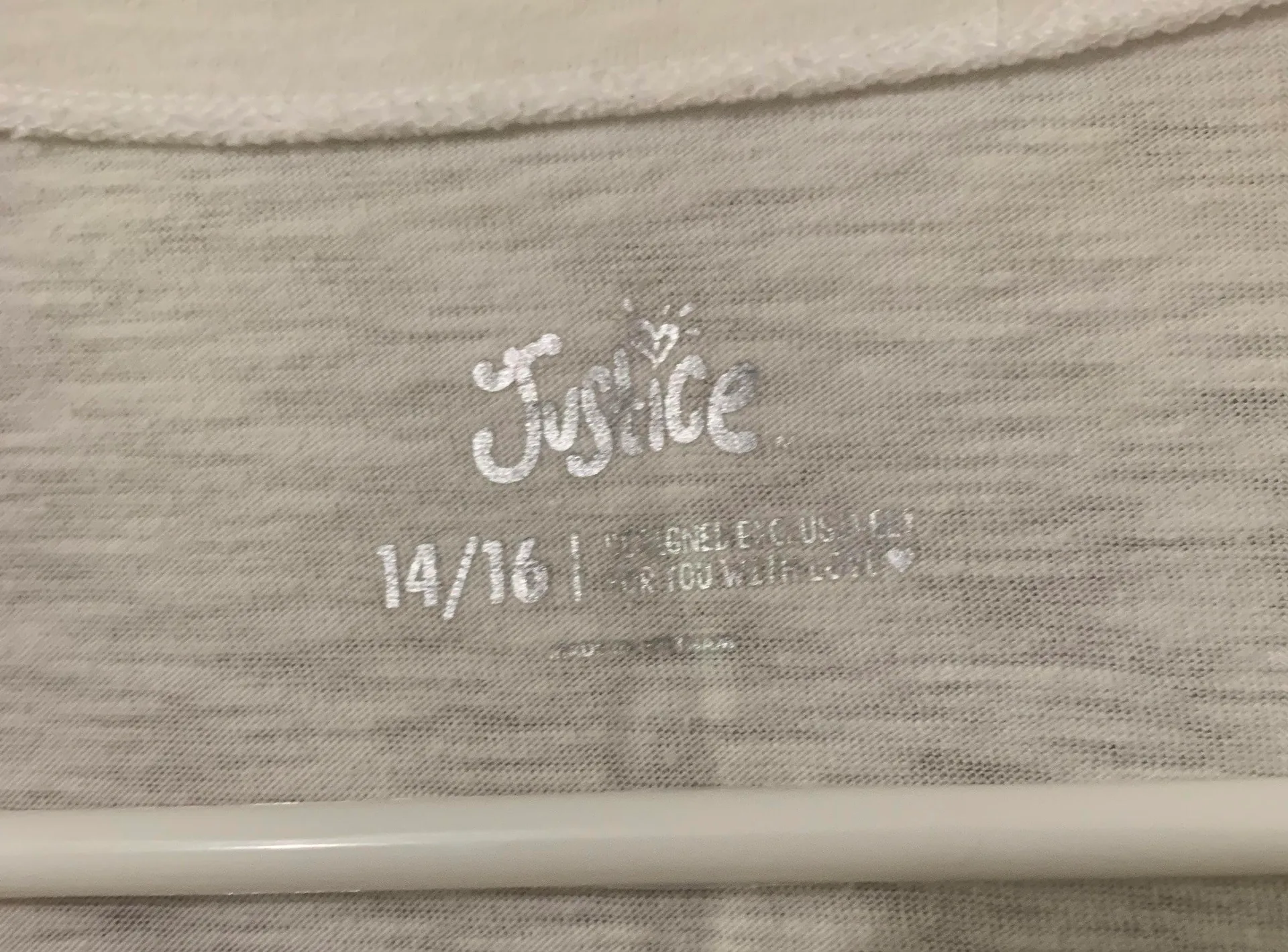 Justice  White Tee - Image 2