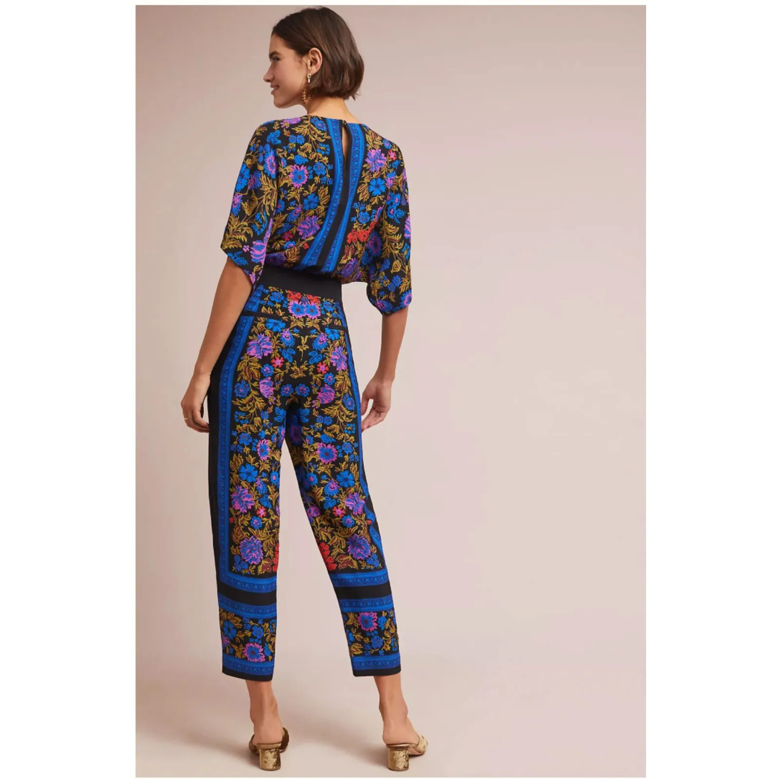 Anthropologie eet:twa Scarf-Printed Jumpsuit Size 0 - Image 2