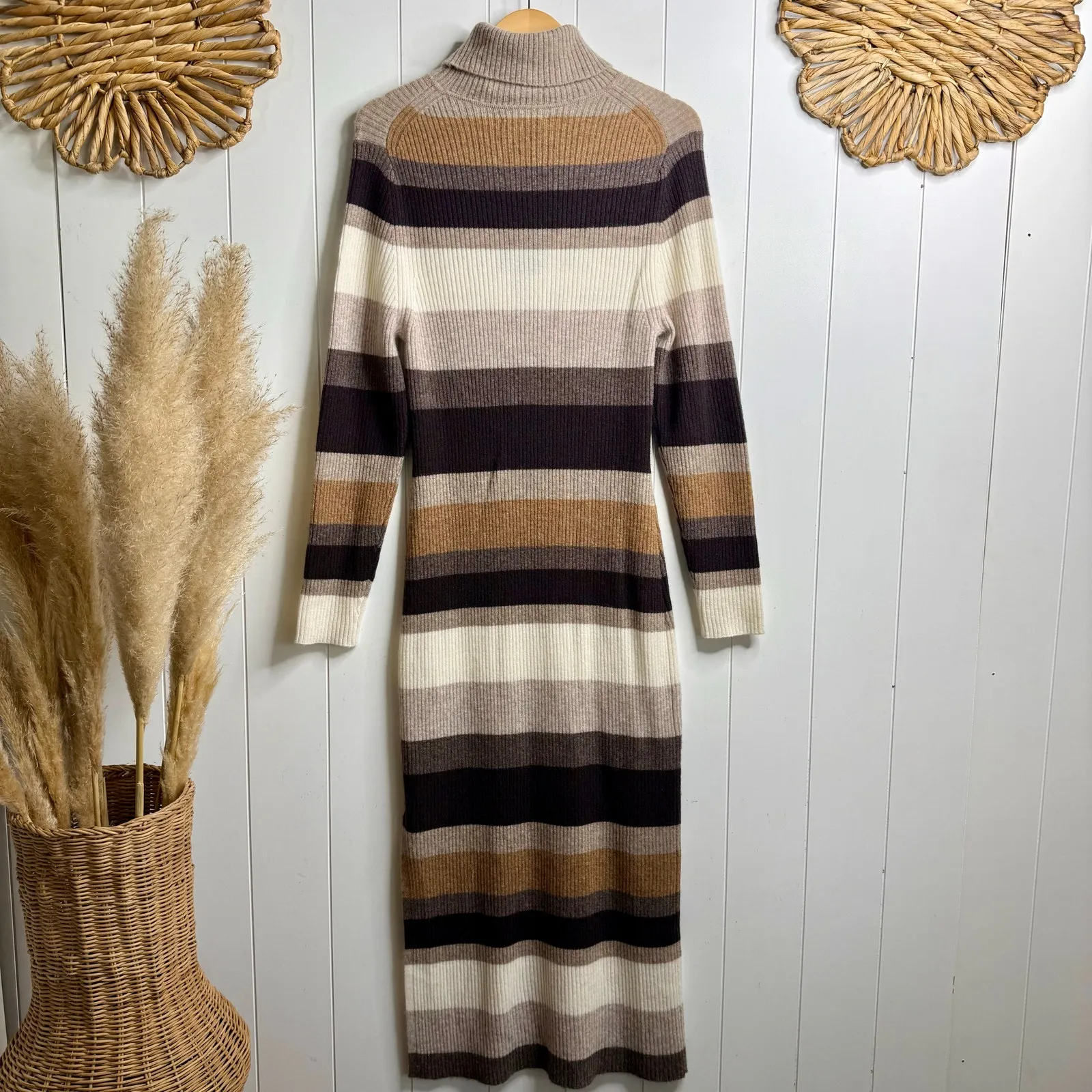 Charter Club cashmere sweater dress midi turtleneck soft cozy ribbed - Image 4
