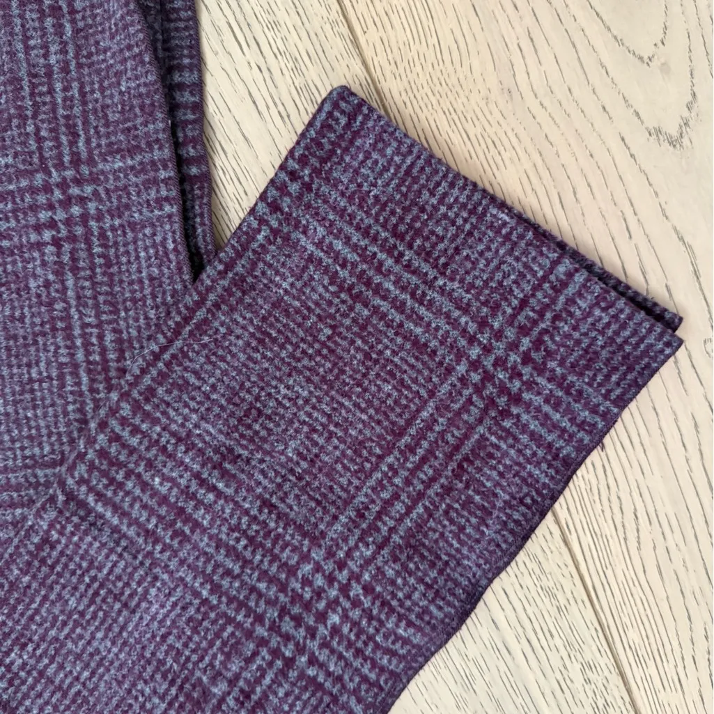 Club Room 100% silk Purple Scarf with Fringe Detail - Image 3