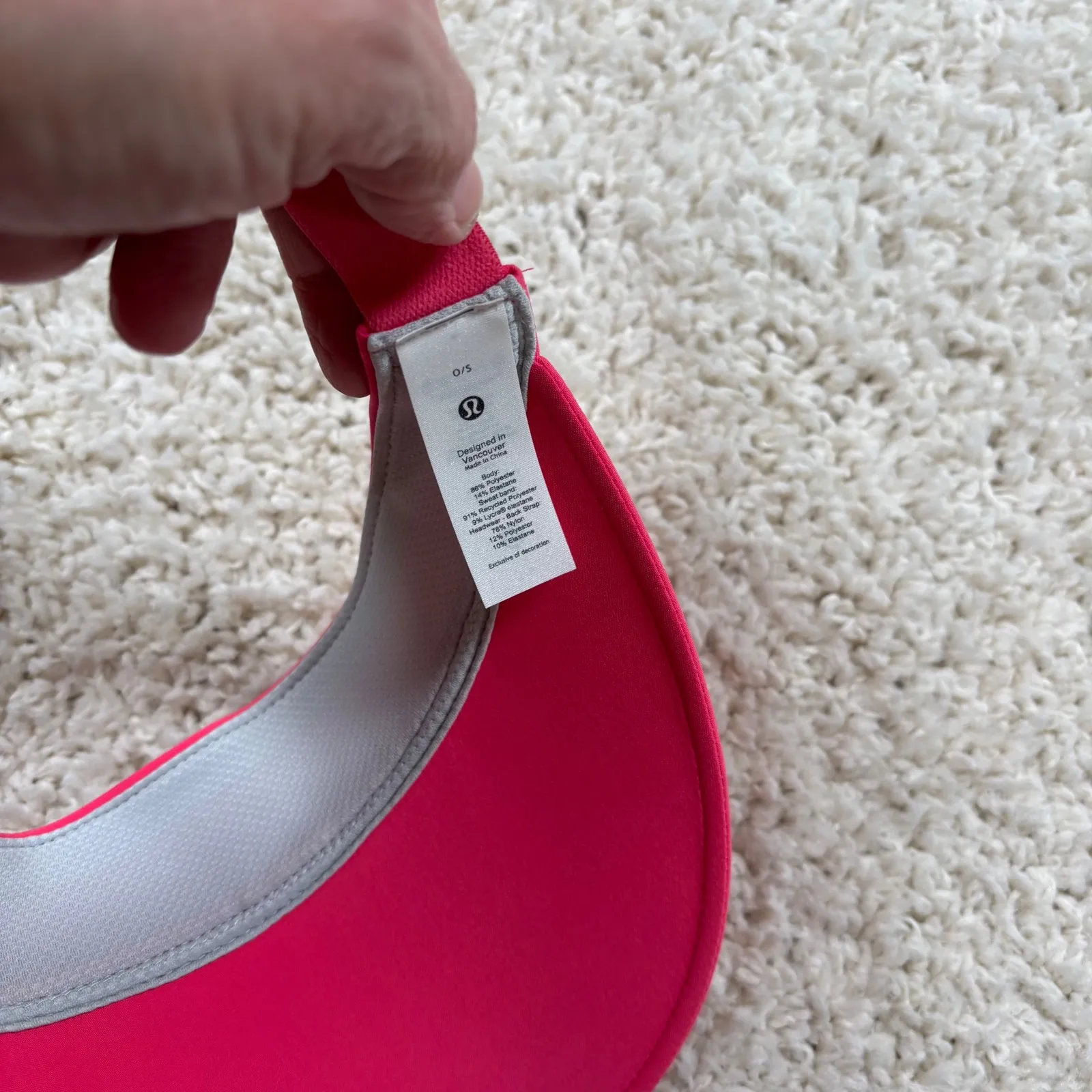 Lululemon Swift Run Visor Pink Athletic Cap Adjustable Strap NEW - Image 6