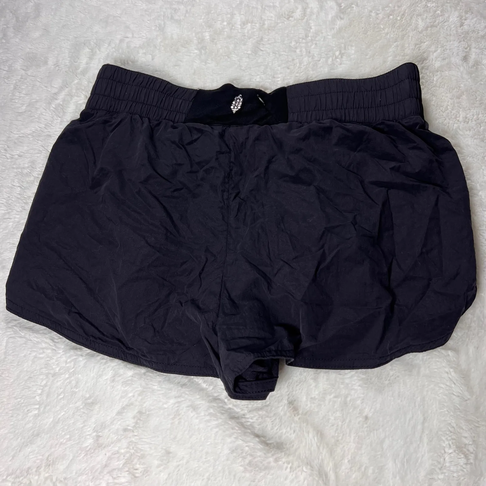 Free People Combo Black Athletic Running Shorts Size Large Elastic Waist NWT - Image 2