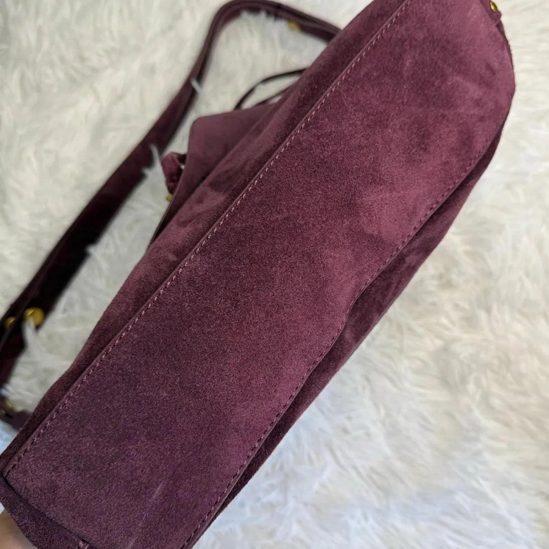 Rebecca Minkoff Darren Top Zip Suede Convertible Shoulder Bag - Image 6