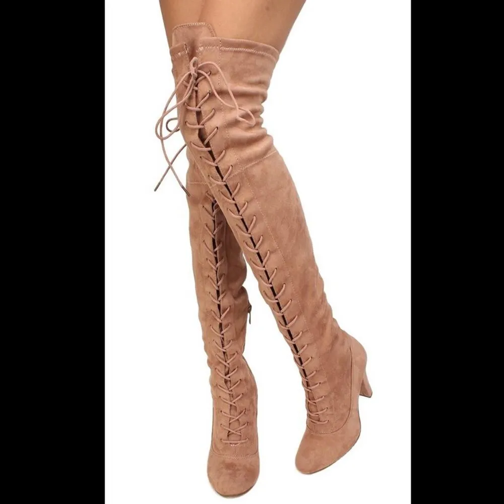 Dasia14 Taupe Women's Boot - Image 2