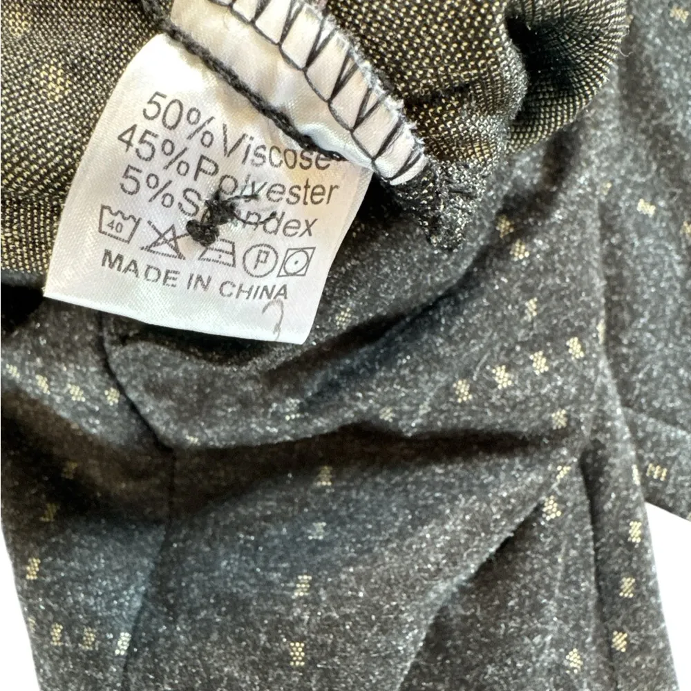 Women’s Black Checkered Pants Size L - Image 5