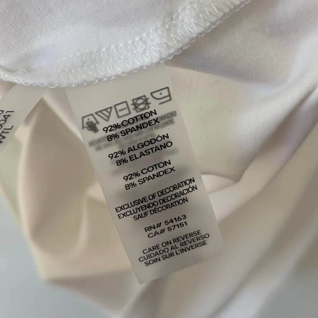 Karl Lagerfeld Paris Big Sunglasses Diamond Graphic T-Shirt White Streetwear - Image 8