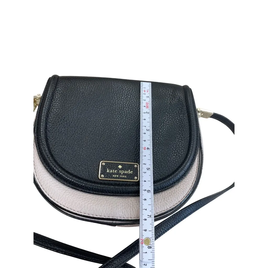 Kate Spade Womens Leather Black Gray charmed crossbody Handbag  Small SKU 8530 - Image 4