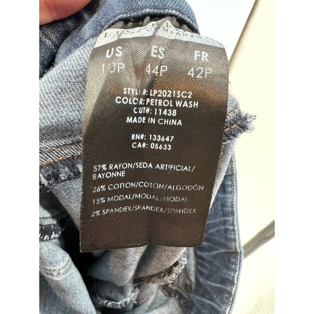 Liverpool pull on blue jean denim leggings slimming basic size 10 petite - Image 11