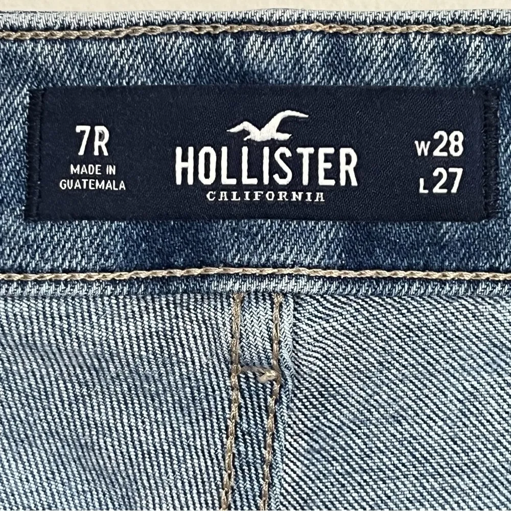 Hollister Jeans Curvy Ultra‎ High Rise Mom Jeans Belted Raw Hem Size 7 Regular - Image 7