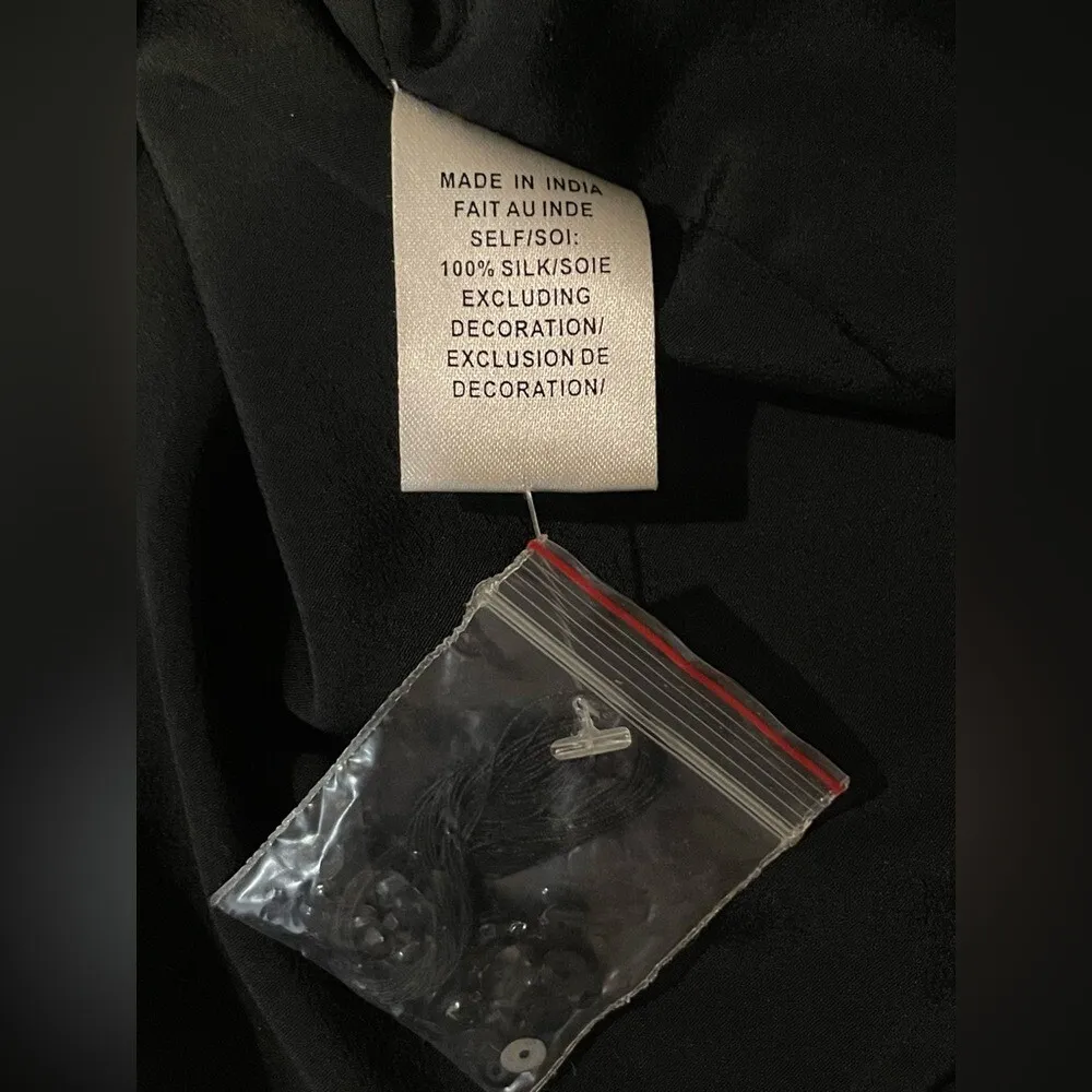 Haute Hippie  Slinky Silk Black / Blue Lined Sequin‎ Mini Skirt Boho 8 - Image 4