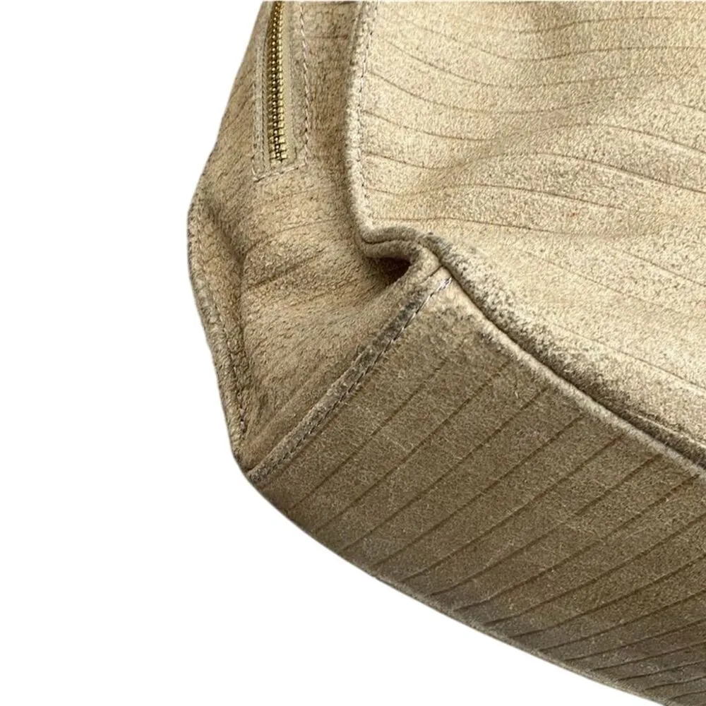 Persaman New York Adriana Python Leather Satchel Beige Handbag Made in Italy Tan - Image 8