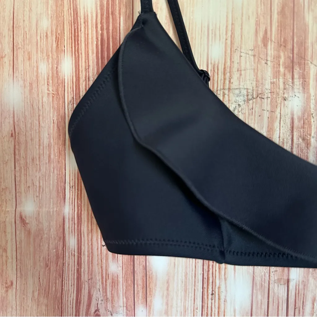 COS Navy Blue Frill Bikini Top Size 8 - Image 3