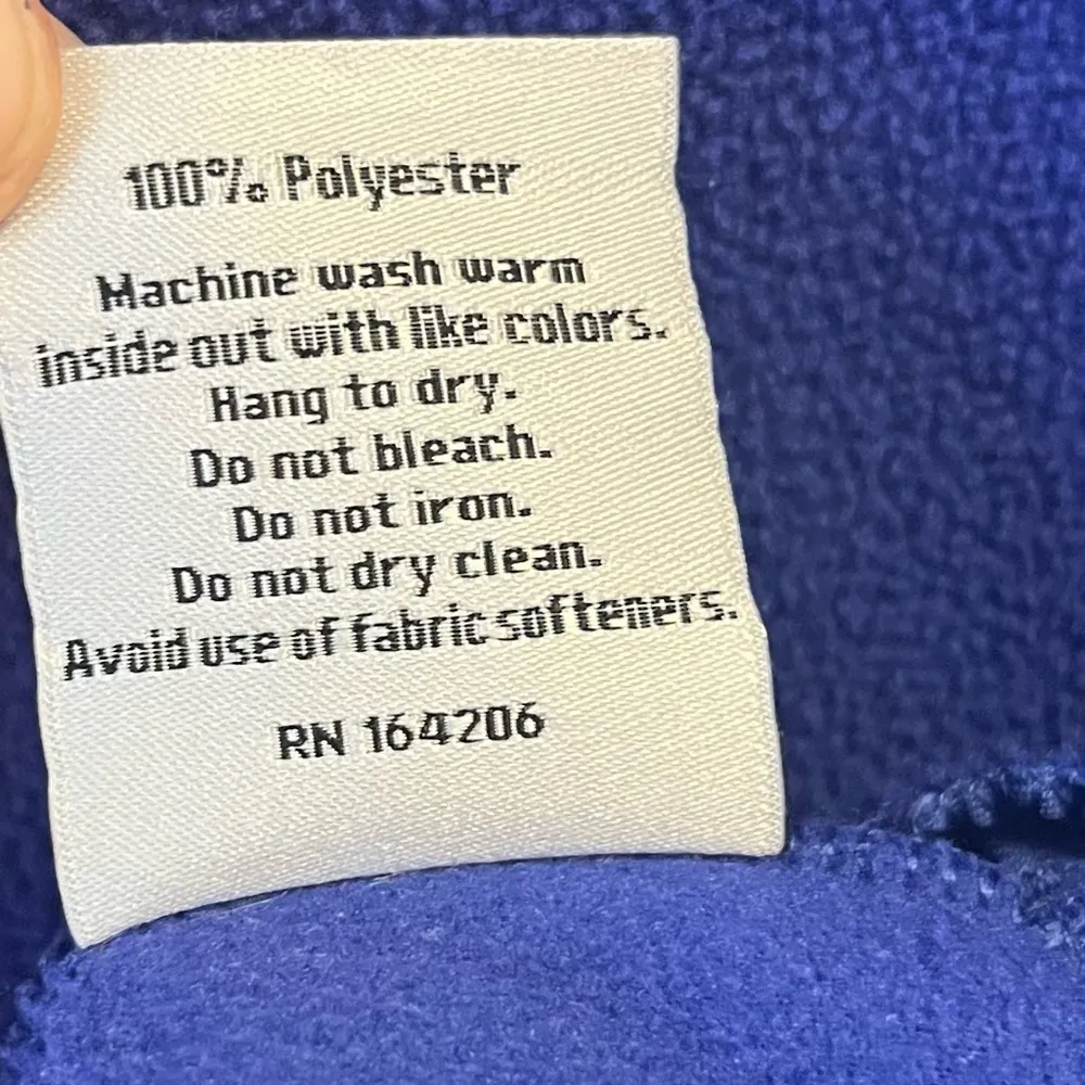 Dudley Stephens Fleece Cobalt Blue Cobble Hill Turtleneck in Terry Fleece XS EUC - Image 12