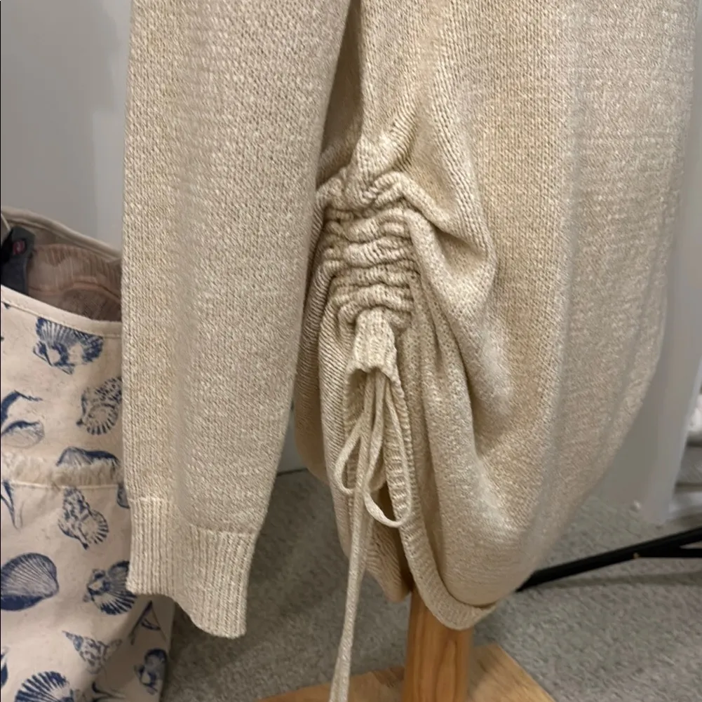 MABLE: Cream Knit Dress/Coverup Tan Size M - Image 7