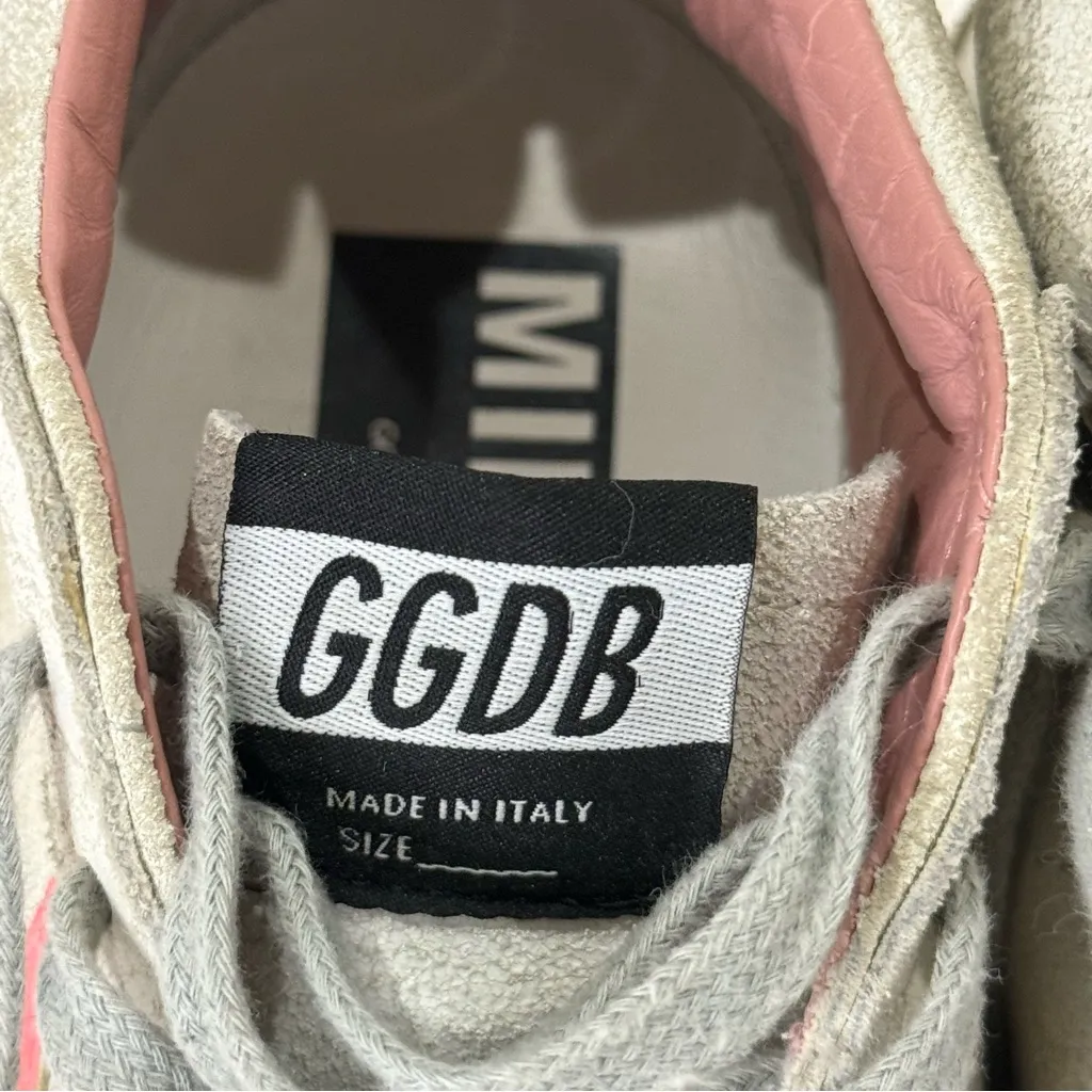 Golden Goose Mid Star Sneakers White Pink Patent Star Mid Top Size 7/37 Leather - Image 14