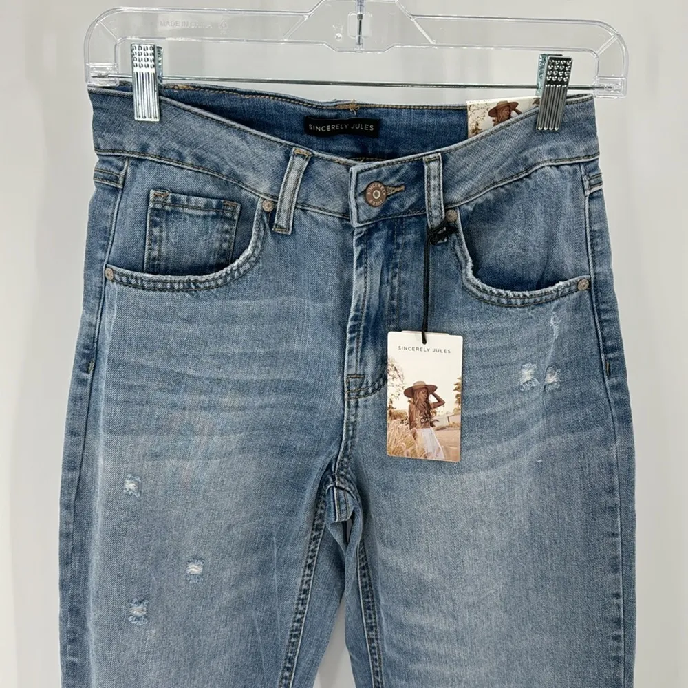 Sincerely Jules high rise dad jean distressed casual summer everyday Gypsy Size 24 - Image 2