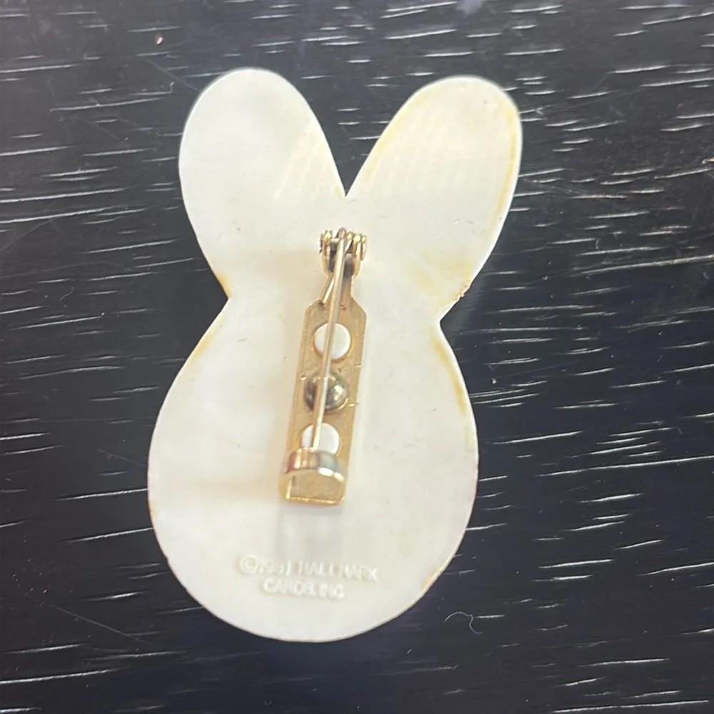 Vintage Hallmark Bunny Egg Pin Brooch - Image 3