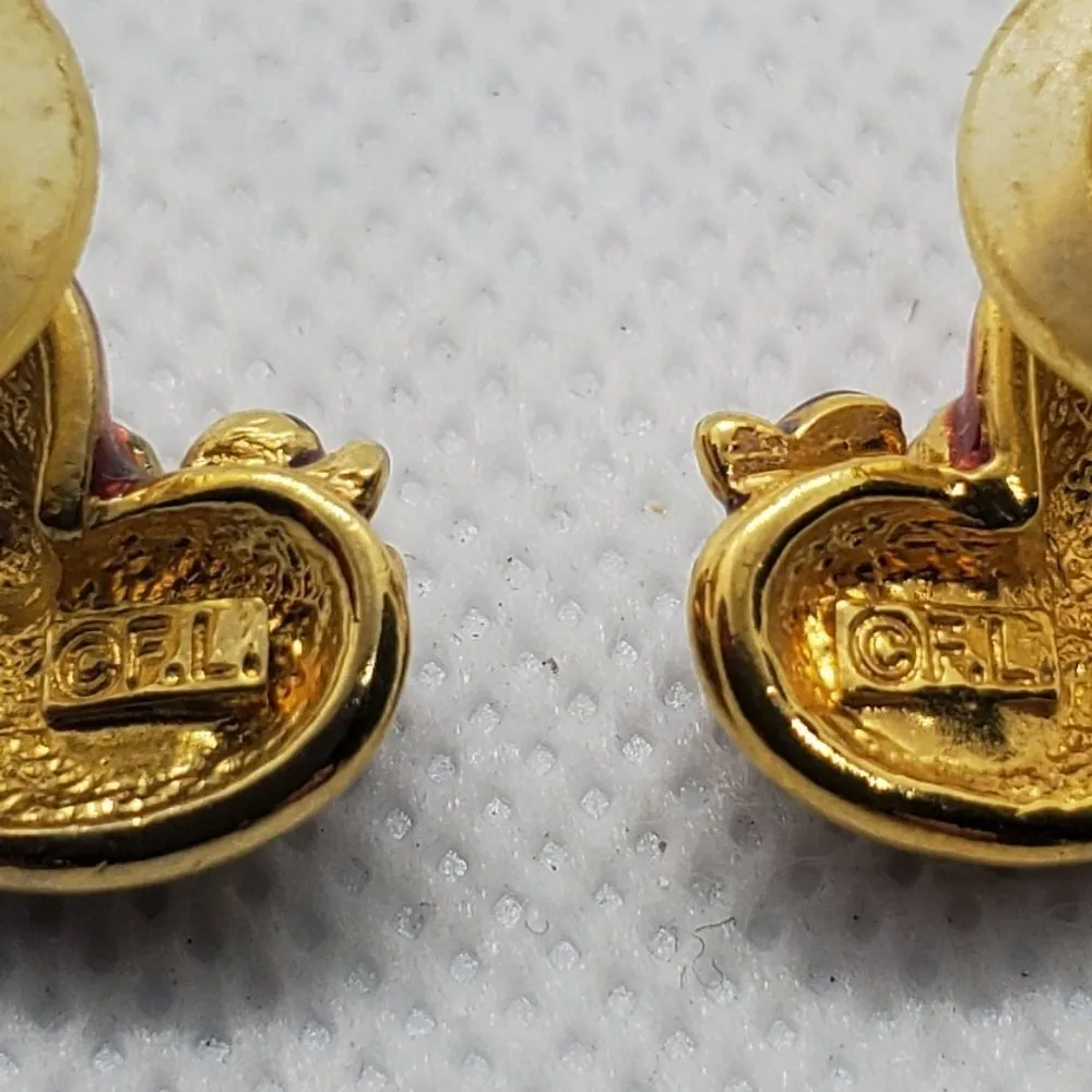 Red Hat Society Earrings Red - Image 4