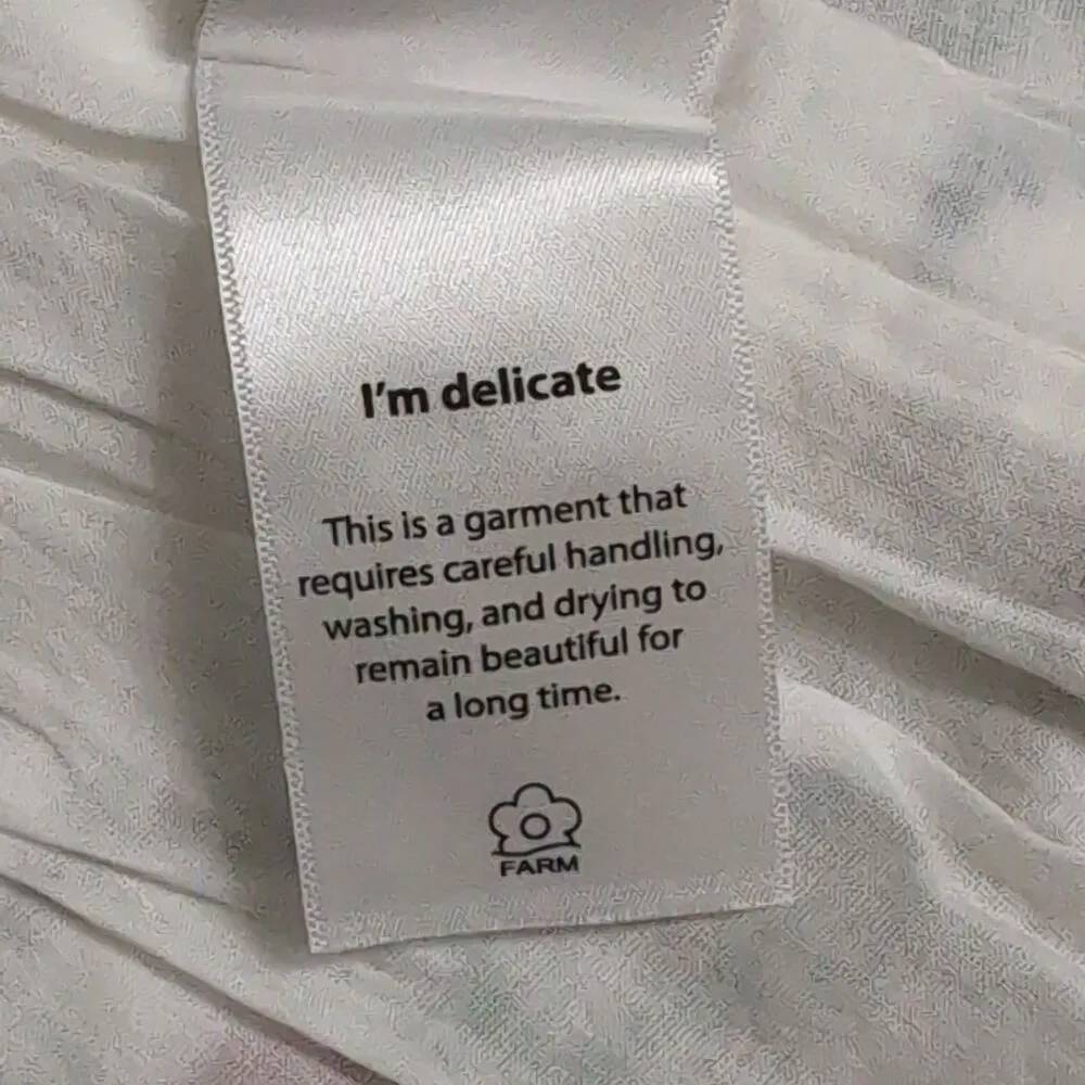 NWT Farm Rio Pitanga Embroidered Mini Skirt White Floral Boho Cotton Medium - Image 10