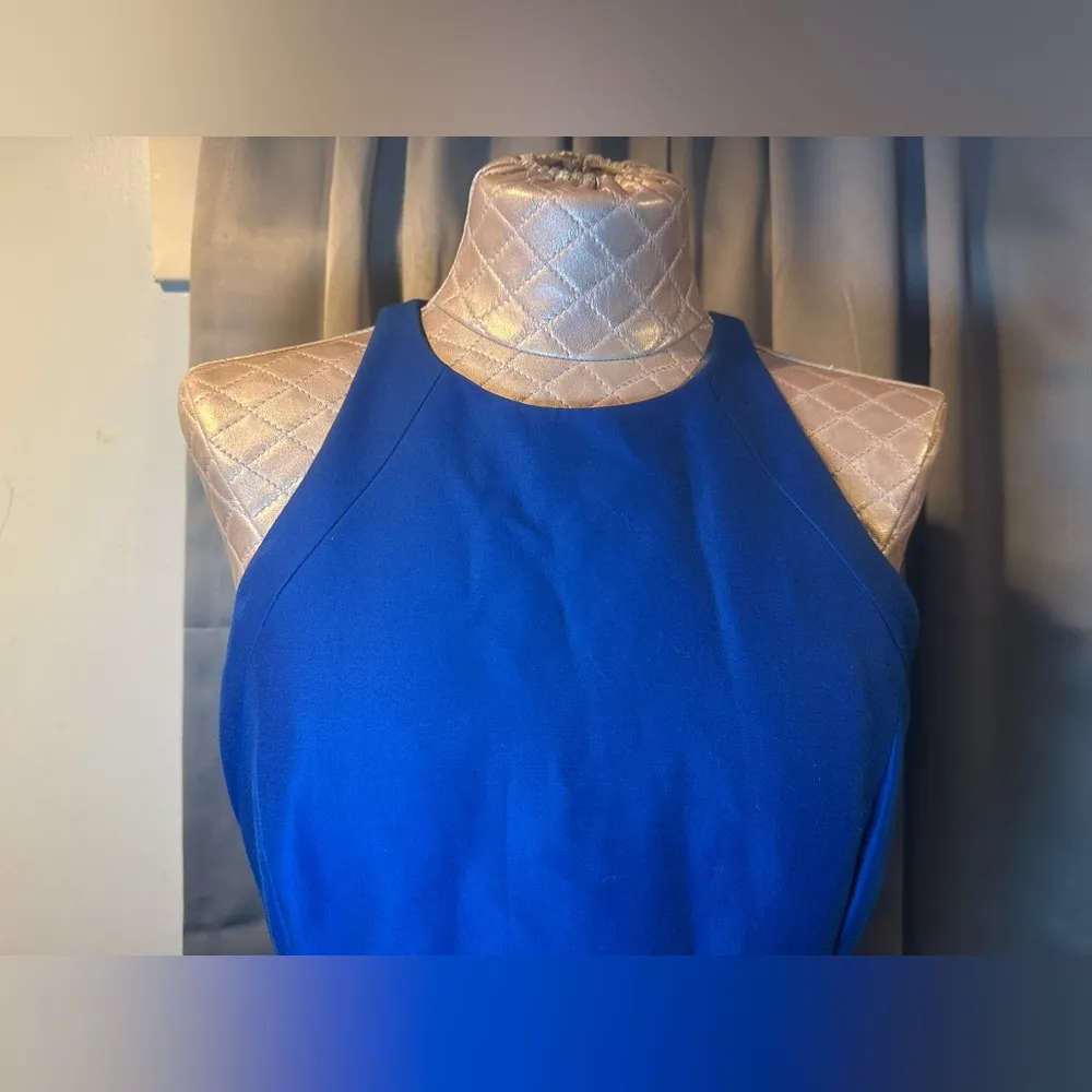 Halston Heritage Cobalt Royal Blue Belle Dress Size Tag Missing - Approx Size 4 - Image 3
