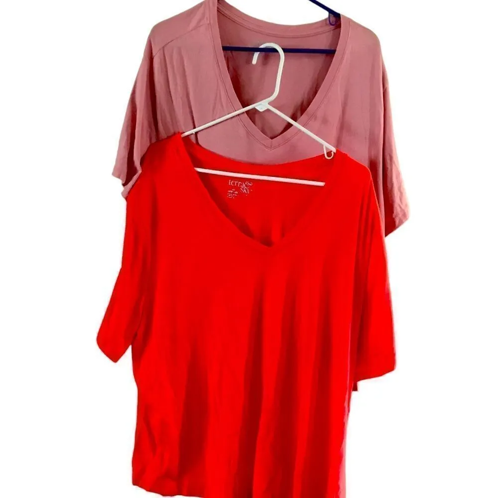 Terra & Sky Short Sleeve Tops Bundle Size 4X - Image 2