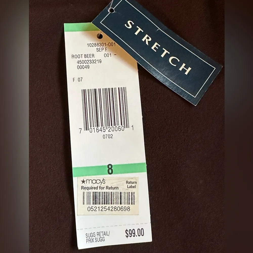 Jones New York Signature NWT Burgundy/Brown Stretch Sz 8 Dress Pants. - Image 11