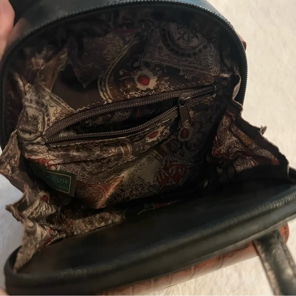 Vintage Bellarose Black & Brown Leather Handbag - Image 11