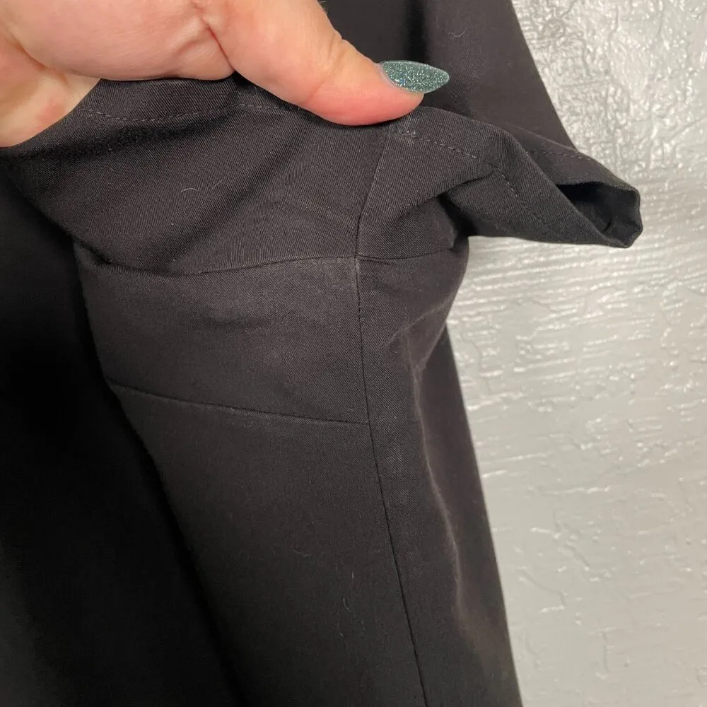 Figs Women XXL Black Kitale Maternity Scrub Shirt Short Sleeve Pocket Stretch - Image 5