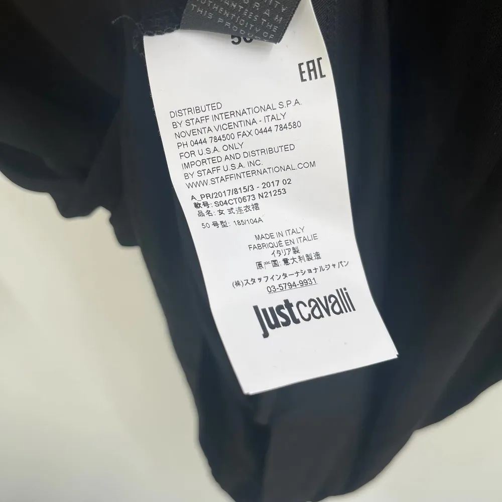 JUST CAVALLI Dress Size 16 Jersey Twist Italy Snake Italian Designer Luxury - Image 14