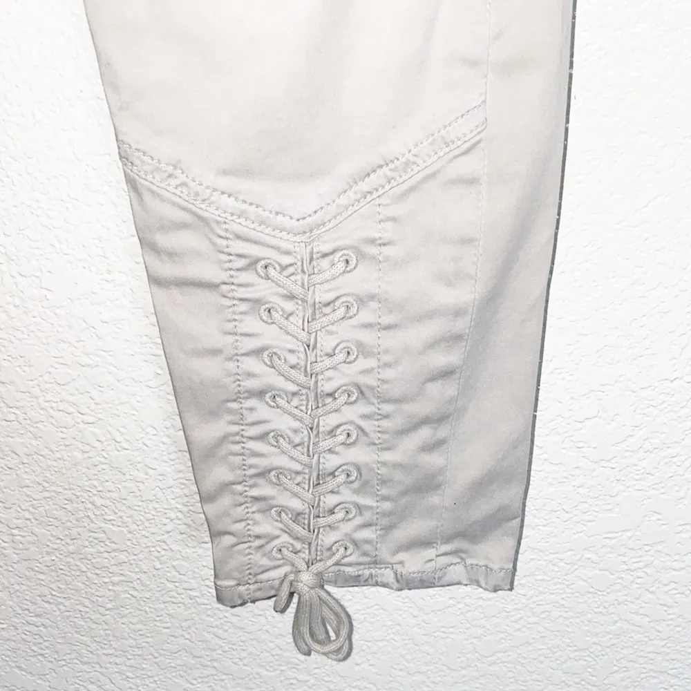 Vince Light Tan Lace Up Front Skinny Jeans - Image 4